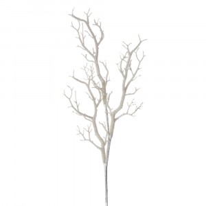 Клон с брокат, бял, 75 см