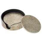 Подложки за чаши, крем, к-т 6 бр