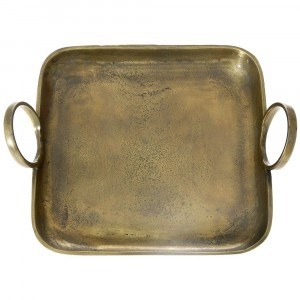 Алуминиев поднос, старо злато, 32х26 см