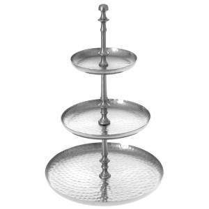 Алуминиев поднос , 3-ка, сребро, 52 см