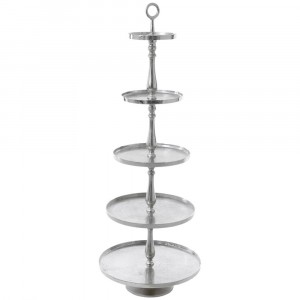 Алуминиев поднос 5-ца, сребро, 175 см