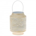 Метален светилник, крем, 17Х23 см