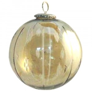 Стъклена топка, златна, Ф 13 см