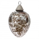 Коледен стъклен орнамент злато 10Х14СМ