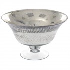 Стъклена купа, метален ефект с подложка, Ф29х19 см