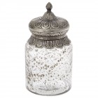 Стъклен буркан с метален капак, Ф13х28 см