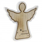 Ангел дърво бял кант 30x30СМ