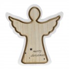 Ангел дърво бял кант 22x22СМ
