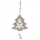 Висулка елха, дърво и метал, 10х25 см