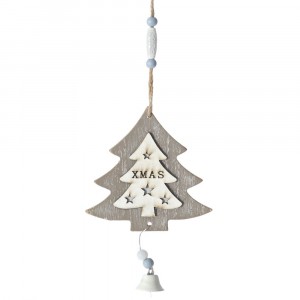 Висулка елха, дърво и метал, 10х25 см