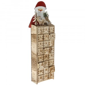 Дървен коледен календар, шкафчета