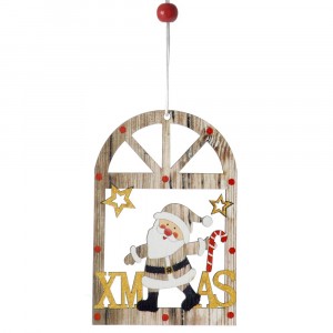 Дървено прозорче Дядо Коледа 