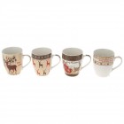 Керамични чаши коледен декор 8x10 CM