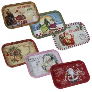 Коледни подложки, 6 модела, 14х9 см