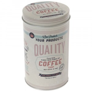Метална кутия Coffee , кръг,  9X15CM