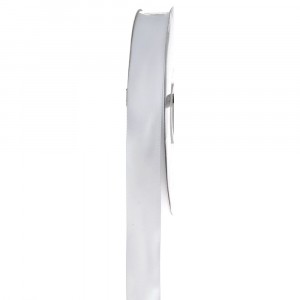 Панделка сатен, бяла,2.5см Х 100 У