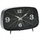 Метален настолен часовник, черен, 21х41 см