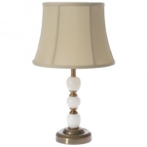 настолна лампа бежова D32X54