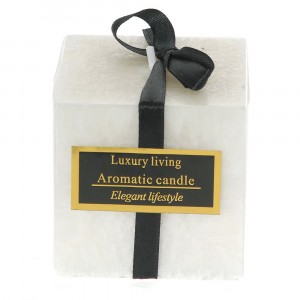 Ароматна свещ, бяла, 7Х7Х7СМ