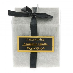 Ароматна свещ, сива, 7Х7Х7СМ