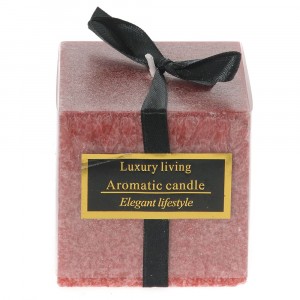 Ароматна свещ, червена, 7Х7Х7СМ