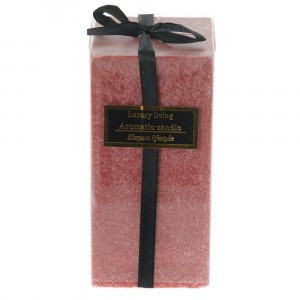 Ароматна свещ, червена, 7Х7Х15СМ