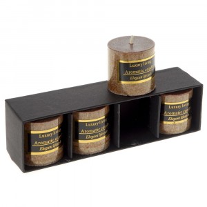 Ароматни свещи в кутия кафяви S/4 5X5СМ