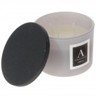 Ароматизирана свещ в стъклен съд с 3 фитила, D9.5X8CM