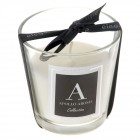 Ароматна свещ в стъкло панделка D7X7.5CM, бяла