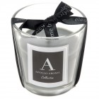 Ароматна свещ в стъкло панделка D7X7.5CM, сива