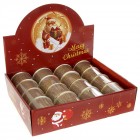 Коледна панделка златна 1, 6.3CM.X10YARDS