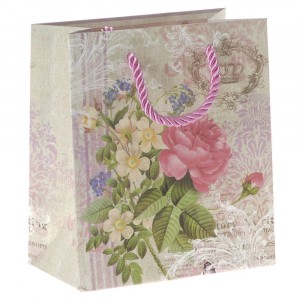 подаръчна торбичка цветя 15Χ17см
