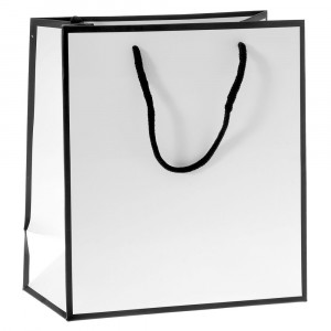 Плих хартия , бял с черен кант, 20Х22СМ