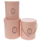  Картонена кутия, кръгла 21X24/23X26/25X28, к-т 3 бр.