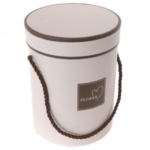 Единична кръгла картонена кутия с капак Ф14X18