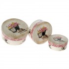  Картонена кутия, кръгла 27X17/24X15/20X13,  к-т 3 бр.