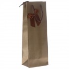 подаръчен плик крафт панделка бордо за бутилка, 13Χ8Χ36