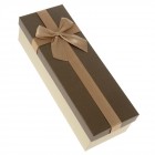 Кутия картон, двуцветна с панделка, 27Х10Х7СМ