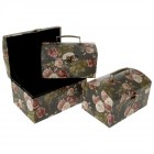 Куфарче черно рози S/3