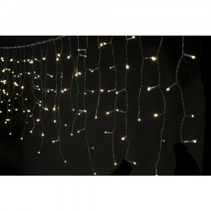 Висулка , 3М, 150LED топло жълти, зелен кабел