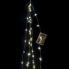  Коледни лампички микро LED батерия, 60бр, 6 висулкиX10LED, слънчева светлина