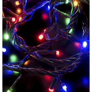 КОЛЕДНИ ЛАМПИЧКИ, 320 LED, ЗЕЛЕН КАБЕЛ, МУЛТИКОЛОР, 8 ПРОГРАМИ, 16 М