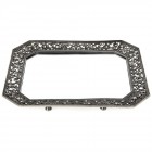 Метален поднос,огледална повърхност с камъни, 21х26 см