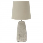 Настолна лампа, керамика, крем, 22х45 см