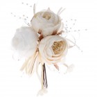 Букет от розови рози, плат с перли