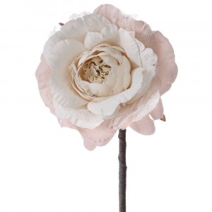 Стрък роза, плат, розова