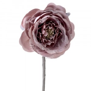 Стрък лилава роза от плат