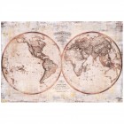 Картина масло, световна карта, 80х120 см