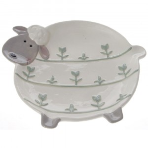 Керамична чиния овчица, 28х25 см