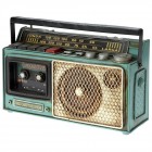 Декоративно метално радио, зелено, 28X9X19